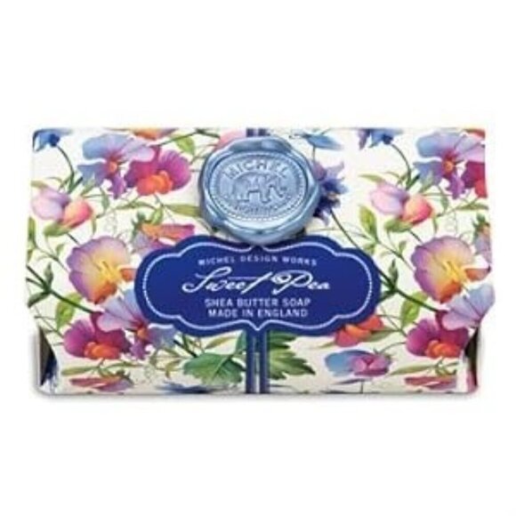 NIP Michel Design Works Sweet Pea Shea Butter Artisanal England Bar Bath Soap - Picture 1 of 8